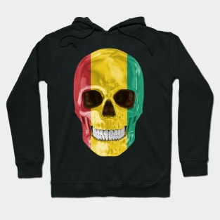 Guinea Flag Skull - Gift for Guinean With Roots From Guinea Hoodie